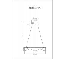 Подвесной светодиодный светильник MyFar Pendant Diona MR9180-PL