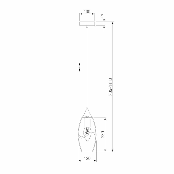 Подвесной светильник Eurosvet Lotus 50222/1 зеленый