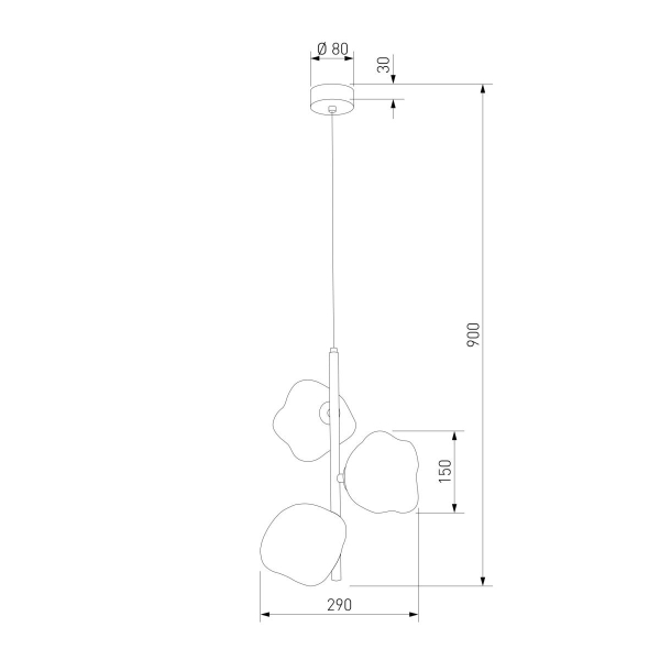 Подвесной светильник TK Lighting 11107 Lava Sabia a071861