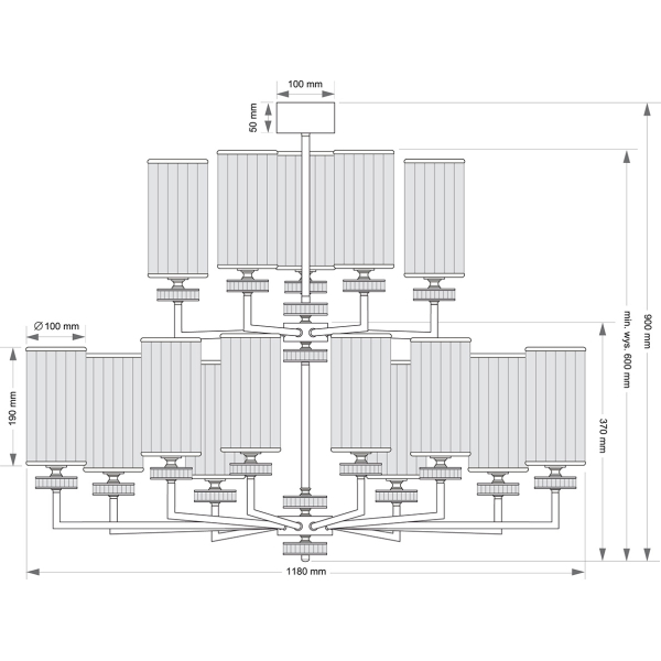 Подвесной светильник KUTEK ADRIA ADR-ZW-10+5(ZM) Подвесной светильник KUTEK ADRIA ADR-ZW-10+5(ZM)