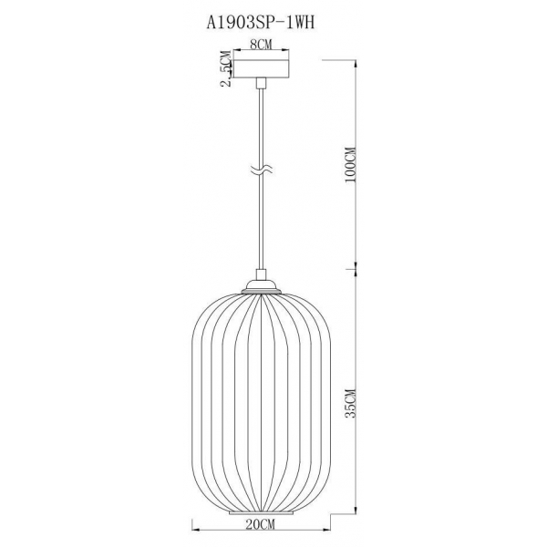 Подвесной светильник Arte Lamp Arwen A1903SP-1WH