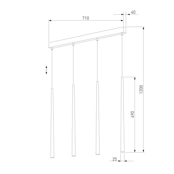 Подвесной светильник TK Lighting 6414 Piano Black