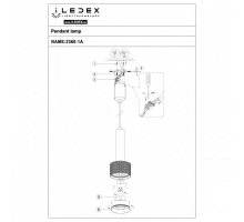 Подвесной светильник iLedex Delta 2362-1 BK+GRP