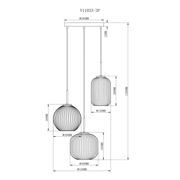 Подвесной светильник Moderli Ivory V11033-3P