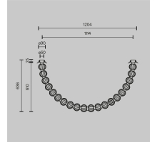 Подвесной светодиодный светильник Maytoni Amulet MOD555CL-L28G3K