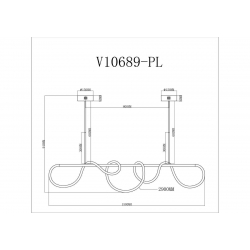 Подвесной светодиодный светильник Moderli True V10689-PL