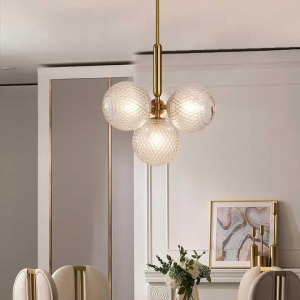 Подвесной светильник Imperium Loft Raffin 4 Transparent Gold 255229-26