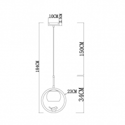 Подвесной светильник Arte Lamp Caprice A4182SP-1BR