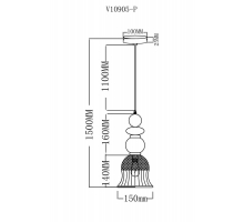 Подвесной светильник Moderli Glassy V10905-P