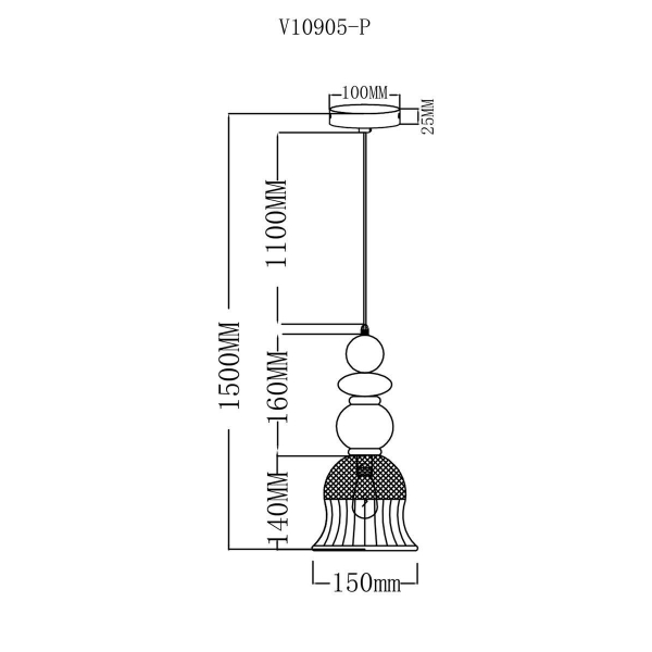 Подвесной светильник Moderli Glassy V10905-P