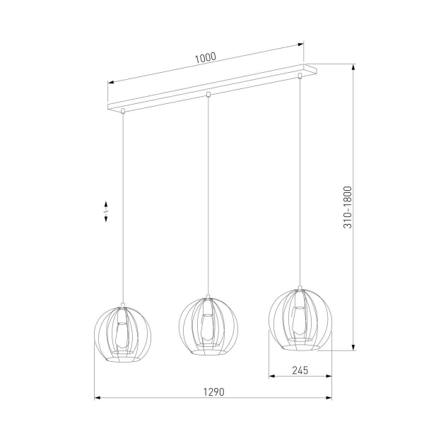 Подвесной светильник TK Lighting 6599 Jaula