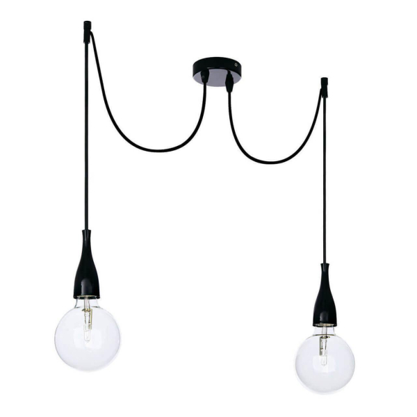 Подвесной светильник Ideal Lux Minimal SP2 Nero Opaco 112671 Подвесной светильник Ideal Lux Minimal SP2 Nero Opaco 112671