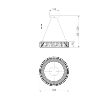 Подвесной светодиодный светильник Bogates Cliff 90373/1