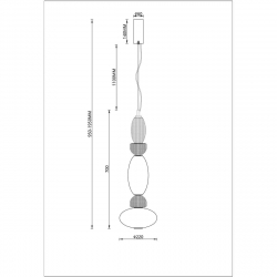 Подвесной светодиодный светильник Divinare Ambra 5016/17 SP-20