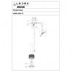 Подвесной светильник iLedex Delta 2361-1 BK+GRP