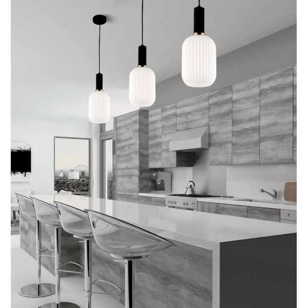 Подвесной светильник Lumina Deco Rico LDP 1218-1 WT+BK Подвесной светильник Lumina Deco Rico LDP 1218-1 WT+BK
