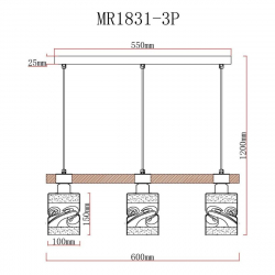 Подвесной светильник MyFar Olivia MR1831-3P