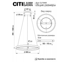 Подвесной светодиодный светильник Citilux Дуэт CL719401