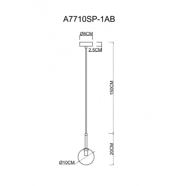 Подвесной светильник Arte Lamp Cameron A7710SP-1AB