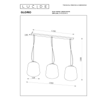 Подвесной светильник Lucide Glorio 25402/03/65