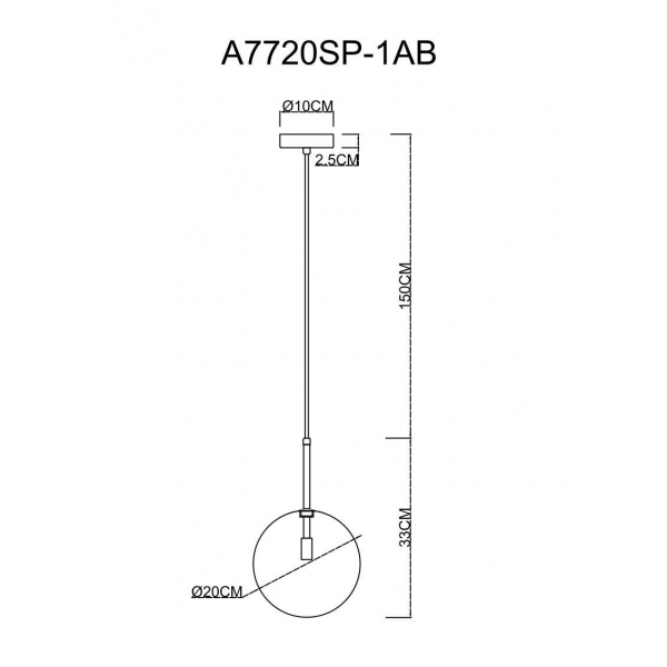 Подвесной светильник Arte Lamp Cameron A7720SP-1AB