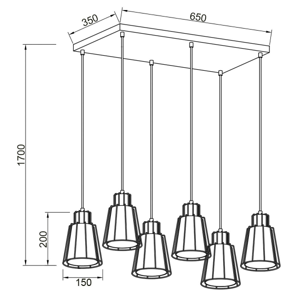 Подвесной светильник Vele Luce Carisma VL6462P06