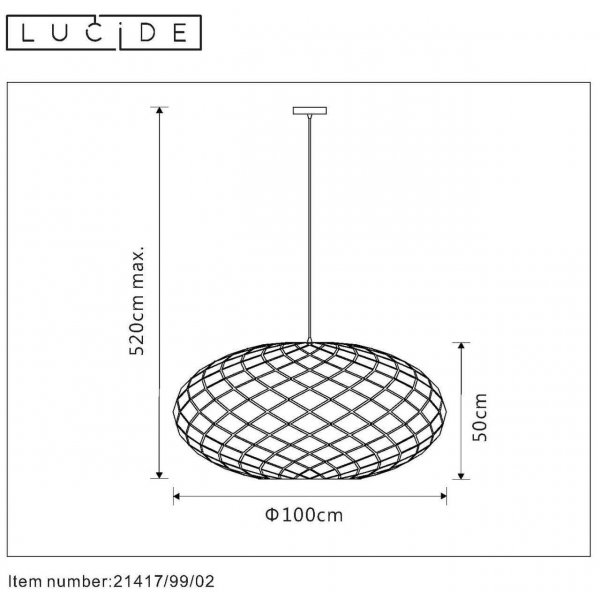 Подвесной светильник Lucide Wolfram 21417/99/30