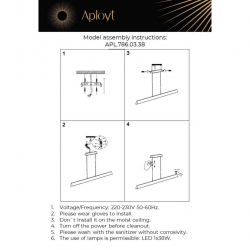 Подвесной светодиодный светильник Aployt Gercia APL.786.03.38