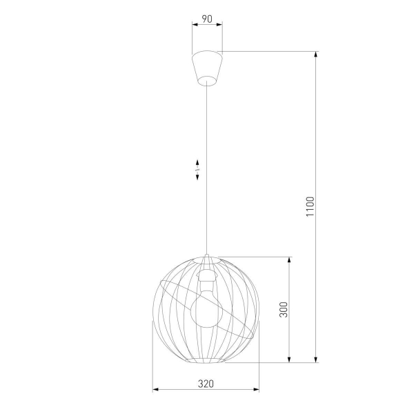 Подвесной светильник TK Lighting 1626 Orbita Black 1