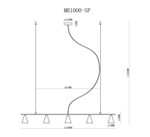 Подвесной светильник MyFar Milla MR1000-5P