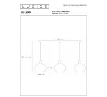 Подвесной светильник Lucide Julius 34438/03/61