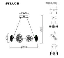 Подвесной светодиодный светильник ST Luce Enigma SL6018.203.64