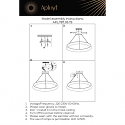 Подвесной светодиодный светильник Aployt Justyna APL.787.03.75