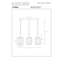 Подвесной светильник Lucide Corina 03447/03/38