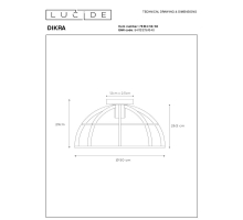 Потолочный светильник Lucide Dikra 76164/50/30