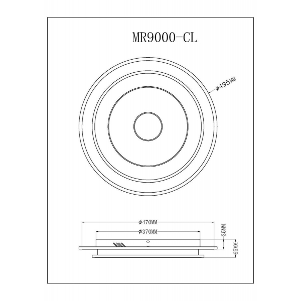 Потолочный светодиодный светильник MyFar Ceiling Button MR9000-CL