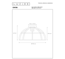Потолочный светильник Lucide Dikra 76164/40/30