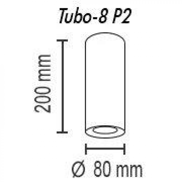 Потолочный светильник TopDecor Tubo8 P2 17