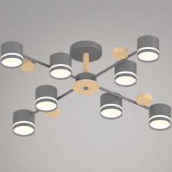 Люстра Reluce 68730-0.3-08 GX53 GREY+WOOD