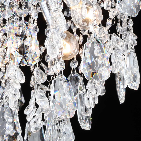 Люстра хрустальная Reluce 27620-0.3-6+6 CH+CLARE Люстра хрустальная Reluce 27620-0.3-6+6 CH+CLARE