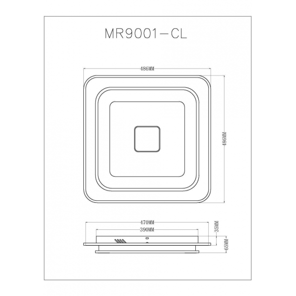 Потолочный светодиодный светильник MyFar Ceiling Button MR9001-CL