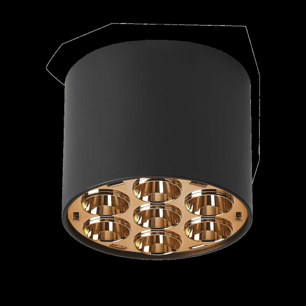 Светильник потолочный 6W 470LM 4000K, черный/золото Guarda Lightstar 080642