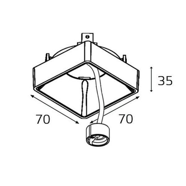 Потолочный светильник Italline FASHION FX2 white + FASHION FXR black - 2шт.