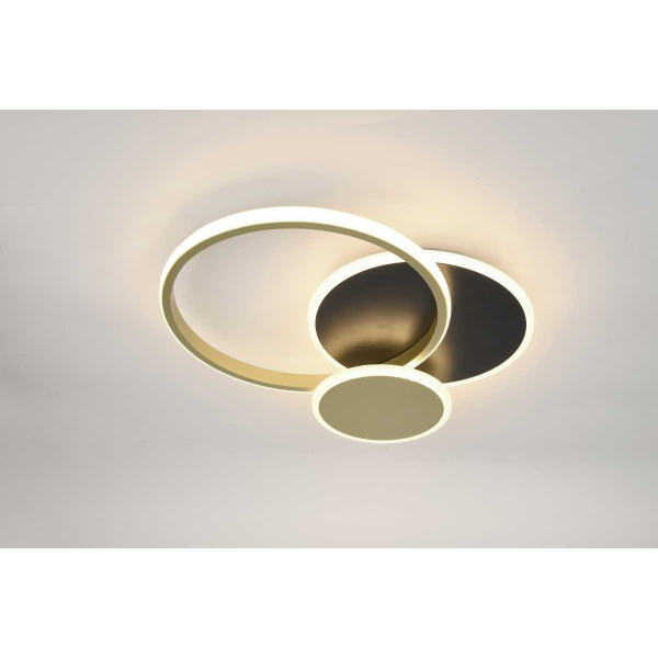 Светильник потолочный светодиодный ЭРА Модерн с ДУ City CLL-1-60-RC BK +GD Б0069756