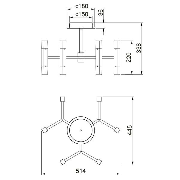 Потолочный светильник Vele Luce Niami VL7142L12