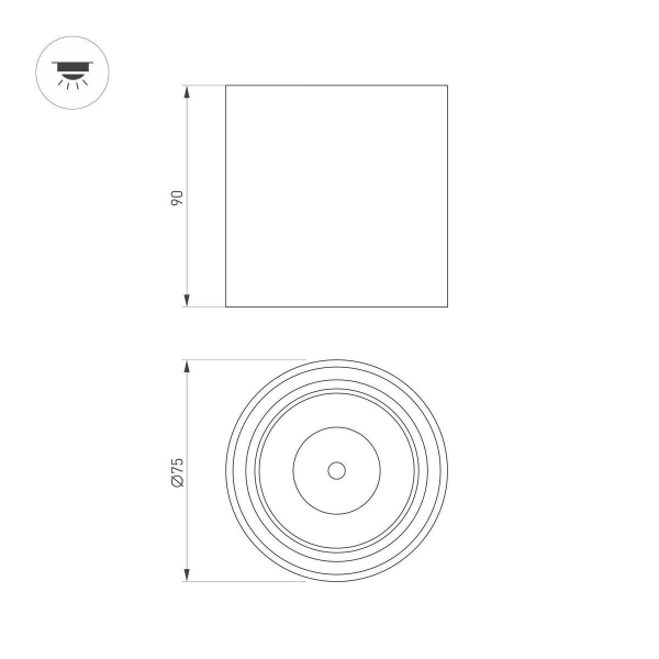 Потолочный светодиодный светильник Arlight SP-Salt-R75-8W Day4000 039376