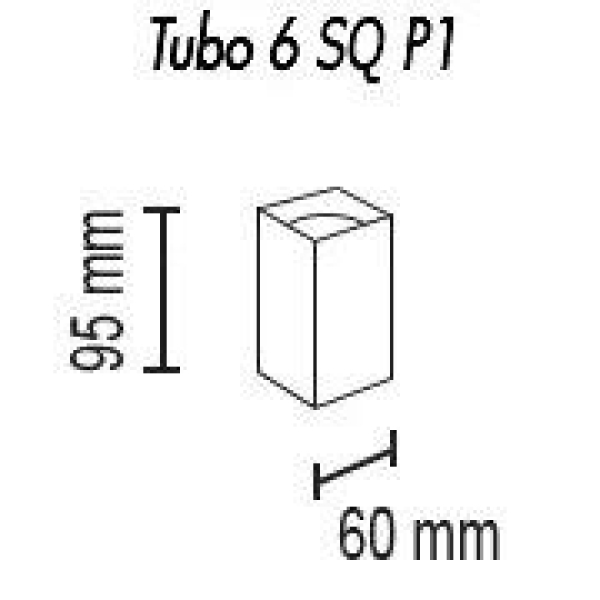 Потолочный светильник TopDecor Tubo6 SQ P1 09 Потолочный светильник TopDecor Tubo6 SQ P1 09