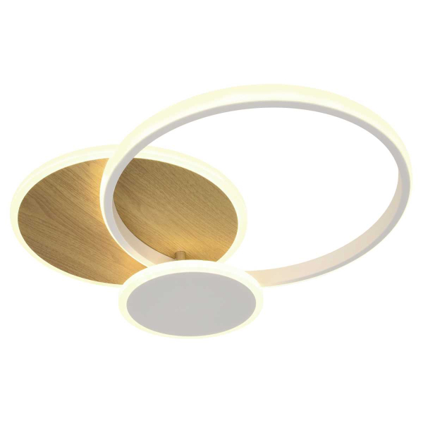 Светильник потолочный светодиодный ЭРА Модерн с ДУ City CLL-1-60-RC WH +Wood Б0069757