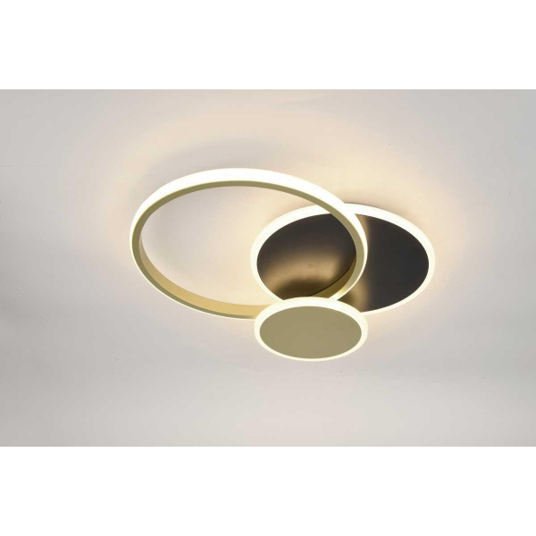 Светильник потолочный светодиодный ЭРА Модерн с ДУ City CLL-1-60-RC BK +GD Б0069756