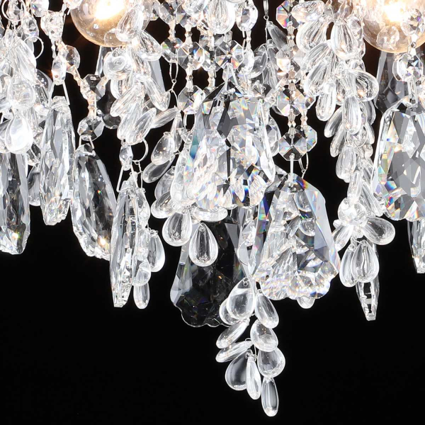 Люстра хрустальная Reluce 27620-0.3-4+4 CH+CLARE Люстра хрустальная Reluce 27620-0.3-4+4 CH+CLARE